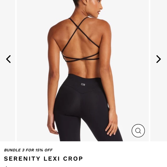 CSB Serenity Lexi Crop Sports Bra XS - Picture 1 of 7